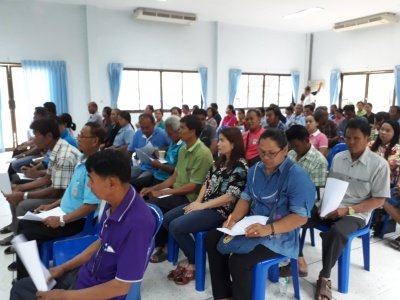 การเปิดโอกาสให้เกิดการมีส่วนร่วม        การประชุมประชาคมตำบลเพื่อแก้ไขเพิ่มเติมแผนพัฒนา ๕ ปี