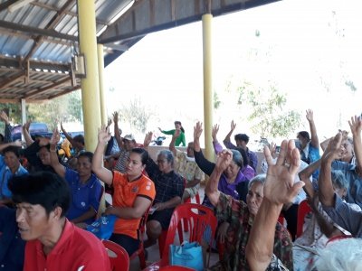 การเปิดโอกาสให้เกิดการมีส่วนร่วม        การประชุมประชาคมหมู่บ้านเพื่อแก้ไข/เพิ่มเติมแผนพัฒนา ๕ ปี